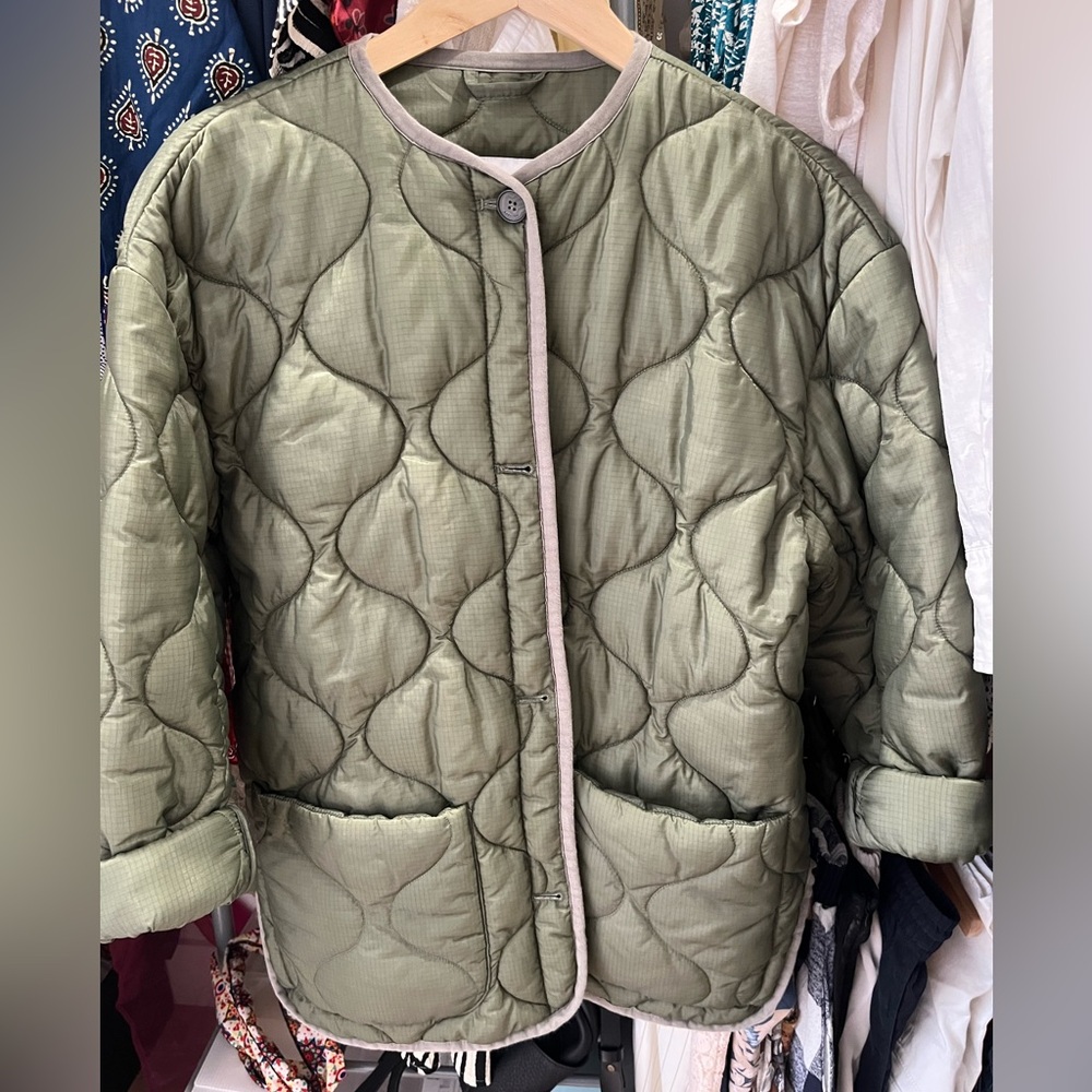 Babaton Quilted Jacket in Bitter Sage